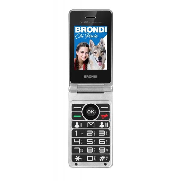 Brondi Amico Prezioso 4,5 cm (1.77") Nero, Metallico Telefono cellulare basico