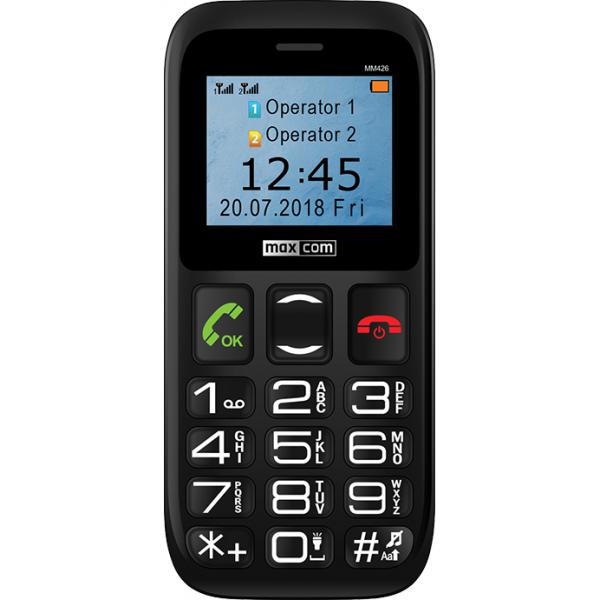MaxCom Comfort MM426 4,5 cm (1.77") 72 g Nero Telefono per anziani