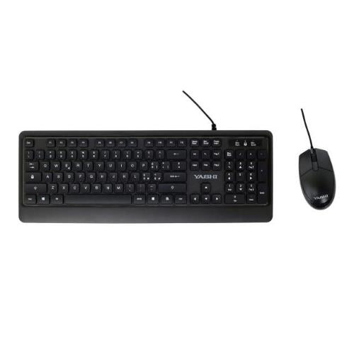 Yashi Professional Multimedia Soft Keyboard & Mouse USB KIT - Black - ITA - MY539