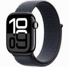 APPLE WATCH SERIES 10 42MM JET BLACK ALUMINIUM CASE WITH BLACK SPORT BAND M/L GPS MWWF3QC/A