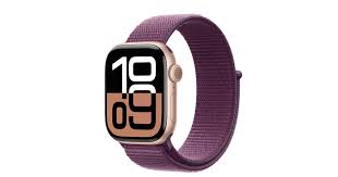 APPLE WATCH SERIES 10 42MM ROSE GOLD ALUMINIUM CASE WITH LPLUM SPORT LOOP GPS+ CELLULAR MWXC3QC