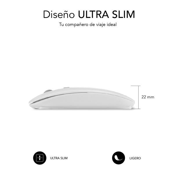 SUBBLIM SUBMO-DFLAT21 mouse Ambidestro RF Wireless + Bluetooth + USB Type-A Ottico 1600 DPI