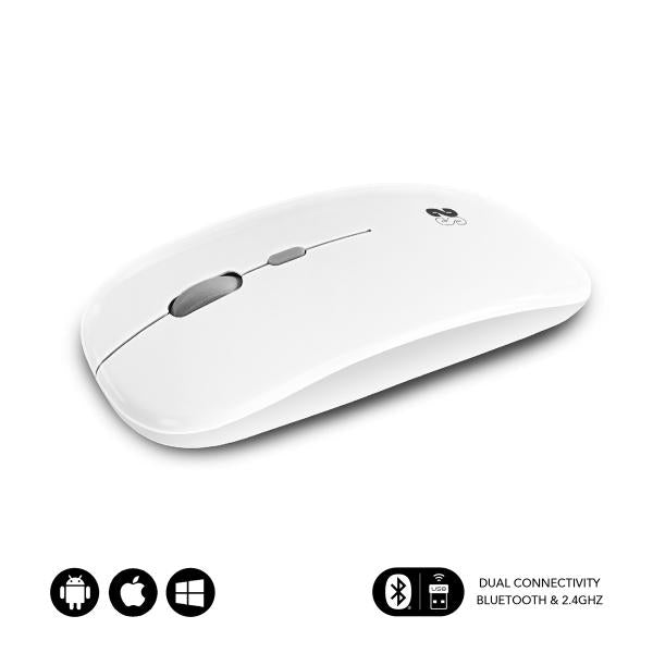 SUBBLIM SUBMO-DFLAT21 mouse Ambidestro RF Wireless + Bluetooth + USB Type-A Ottico 1600 DPI