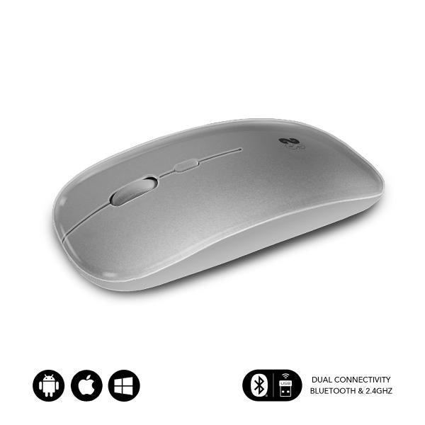 SUBBLIM SUBMO-DFLAT22 mouse Ambidestro RF Wireless + Bluetooth + USB Type-A Ottico 1600 DPI