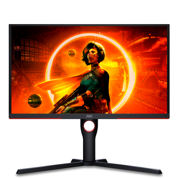 AOC G3 25G3ZM/BK Monitor PC 62,2 cm (24.5") 1920 x 1080 Pixel Full HD Nero, Rosso - EUROBABYLON