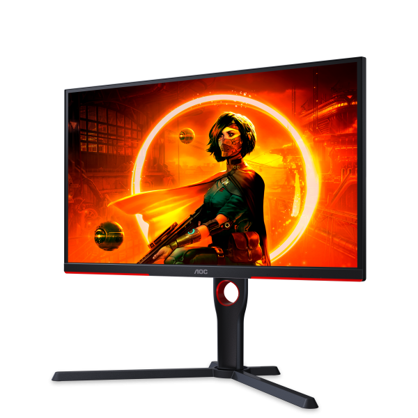 AOC G3 25G3ZM/BK Monitor PC 62,2 cm (24.5") 1920 x 1080 Pixel Full HD Nero, Rosso - EUROBABYLON