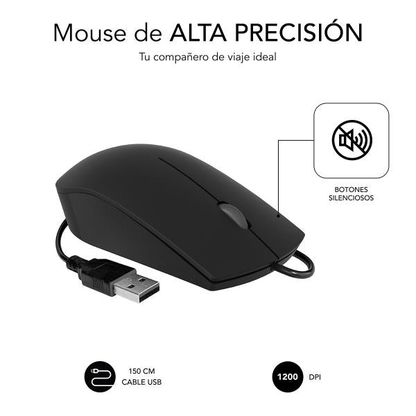 SUBBLIM SUBMO-B2BS001 mouse Ambidestro USB tipo A Ottico 1200 DPI - EUROBABYLON