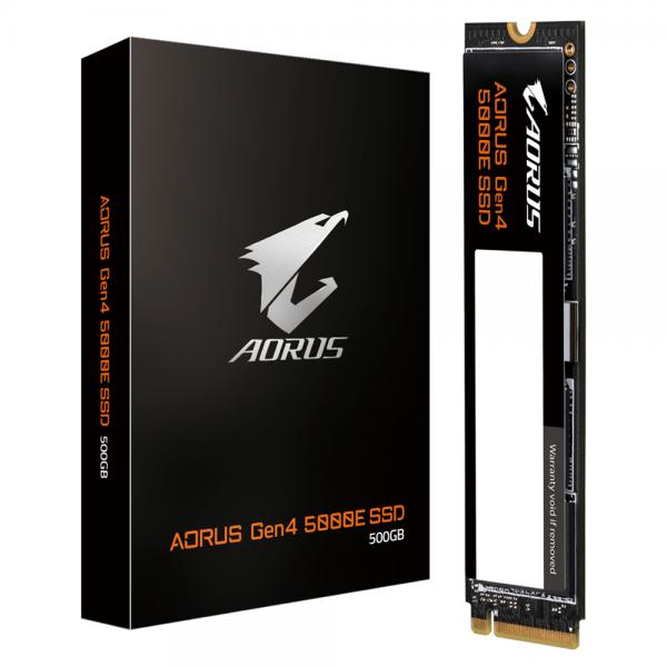 Gigabyte AORUS Gen4 5000E SSD 500GB M.2 PCI Express 4.0 3D TLC NAND NVMe - EUROBABYLON