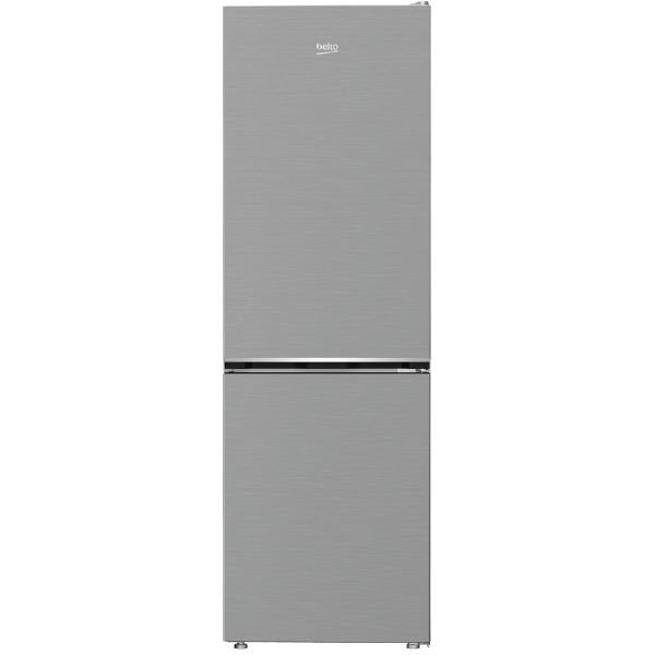 Beko Frigorifero Combinato 1.85cm, Classe E, Total NF, Controllo Meccanico, Metal Look, AeroFlow, 37 dBA - EUROBABYLON