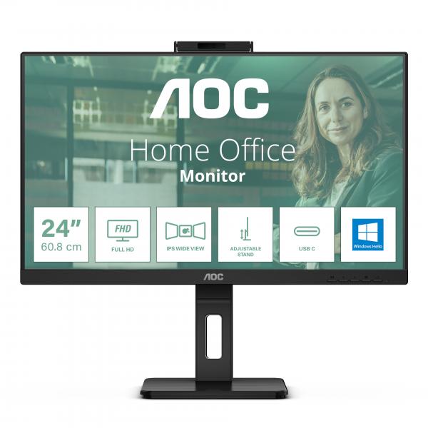 AOC 24P3CW Monitor PC 60,5 cm (23.8") 1920 x 1080 Pixel Full HD LED Nero - EUROBABYLON