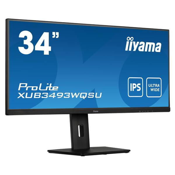 iiyama ProLite XUB3493WQSU-B5 Monitor PC 86,4 cm (34") 3440 x 1440 Pixel UltraWide Quad HD LED Nero