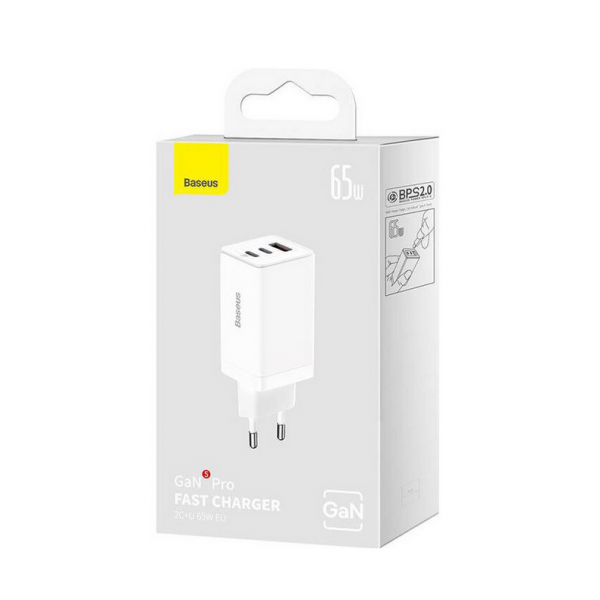 Baseus GaN5 Pro Universale Bianco AC, USB Ricarica rapida Interno