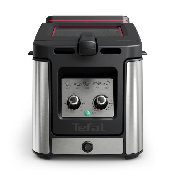 Tefal Clear Duo FR600D Singolo 0,65 L Indipendente 2000 W Friggitrice Nero, Acciaio inox - EUROBABYLON