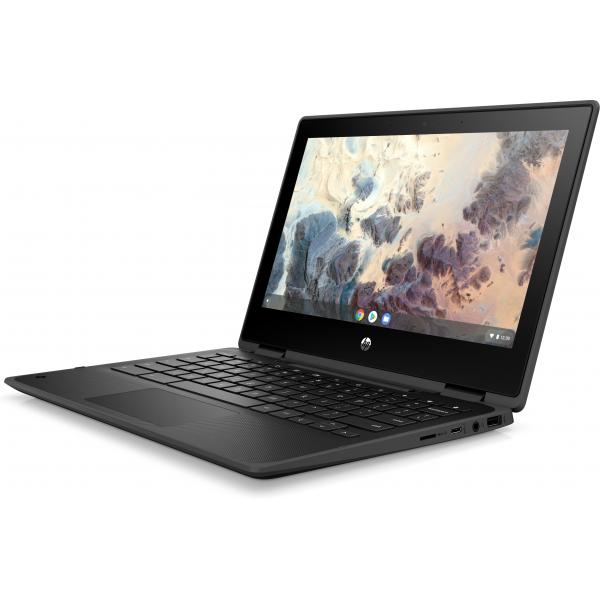 HP Chromebook x360 11 G4 29,5 cm (11.6") Touch screen HD Intel Celeron N4500 4 GB LPDDR4x-SDRAM 64 GB eMMC Wi-Fi 6 (802.11ax) ChromeOS Nero