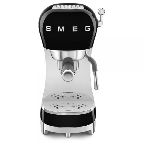 Smeg Macchina da Caffè Espresso Manuale 50's Style  Nero LUCIDO  ECF02BLEU