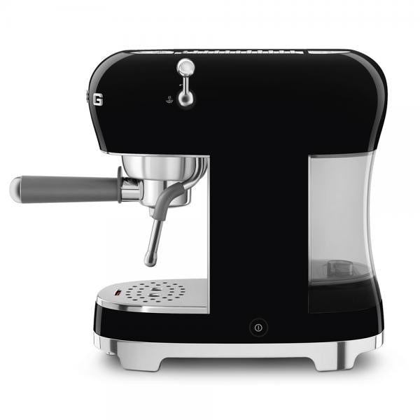 Smeg Macchina da Caffè Espresso Manuale 50's Style  Nero LUCIDO  ECF02BLEU