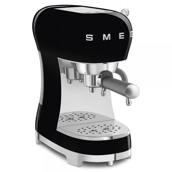 Smeg Macchina da Caffè Espresso Manuale 50's Style  Nero LUCIDO  ECF02BLEU