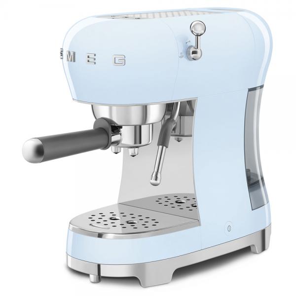 Smeg Macchina da Caffè Espresso Manuale 50's Style  Azzurro LUCIDO  ECF02PBEU