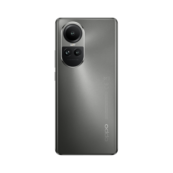 OPPO Reno 10 Smartphone 5G, AI Tripla fotocamera 64+32+8MP, Selfie 32MP, Display 6.7" 120HZ AMOLED, 5000 mAh, RAM 8GB (Esp. fino 16GB) + ROM 256GB, [Versione Italia], Colore Silvery Grey