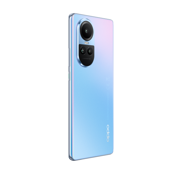 OPPO Reno RENO10 Smartphone 5G, AI Tripla fotocamera 64+32+8MP, Selfie 32MP, Display 6.7" 120HZ AMOLED, 5000 mAh, RAM 8GB (Esp. fino 16GB) + ROM 256GB, [Versione Italia], Colore Ice Blue - EUROBABYLON