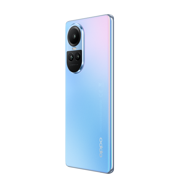 OPPO Reno RENO10 Smartphone 5G, AI Tripla fotocamera 64+32+8MP, Selfie 32MP, Display 6.7" 120HZ AMOLED, 5000 mAh, RAM 8GB (Esp. fino 16GB) + ROM 256GB, [Versione Italia], Colore Ice Blue - EUROBABYLON