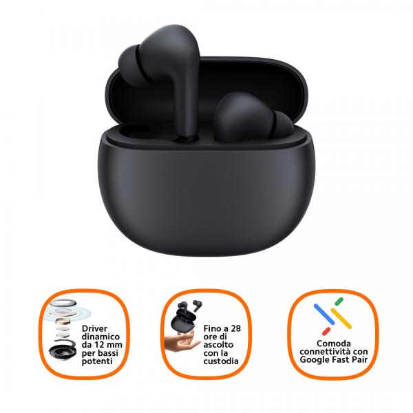 Xiaomi Redmi Buds 4 Active Cuffie Wireless In-ear Musica e Chiamate Bluetooth Nero