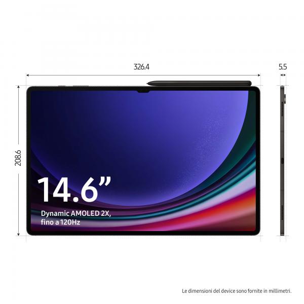 Samsung Galaxy Tab S9 Ultra Tablet Android 14.6 Pollici Dynamic AMOLED 2X Wi-Fi RAM 12 GB 256 GB Tablet Android 13 Graphite - EUROBABYLON