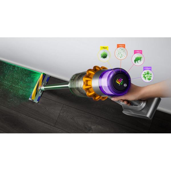 Dyson V15 Detect Absolute aspirapolvere senza filo Nichel, Giallo Senza sacchetto