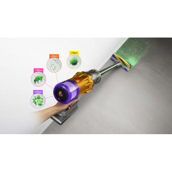 Dyson V12 Detect Slim Absolute aspirapolvere senza filo Nichel, Giallo Senza sacchetto - EUROBABYLON