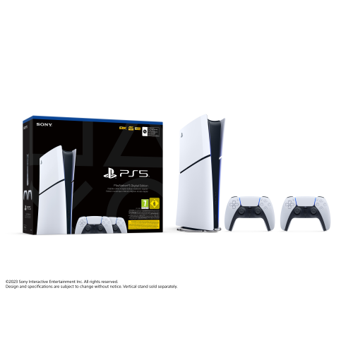 SONY PS5 825GB WHITE DIGITAL CONSOLE + 2 CONTROLLERS WHITE ITALY