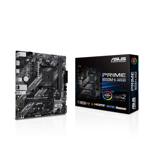 ASUS PRIME B550M-K ARGB AMD B550 Socket AM4 micro ATX