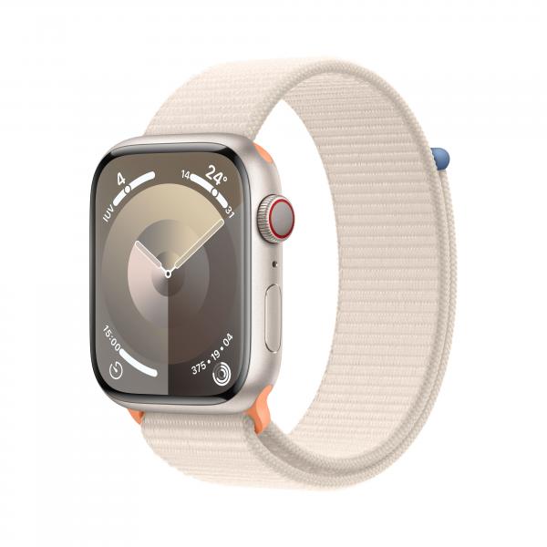 Apple Watch Series 9 GPS + Cellular Cassa 45mm in Alluminio Galassia con Cinturino Sport Loop Galassia - EUROBABYLON