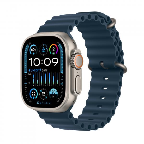 Apple Watch Ultra 2 GPS + Cellular, Cassa 49m in Titanio con Cinturino Ocean Blu - EUROBABYLON