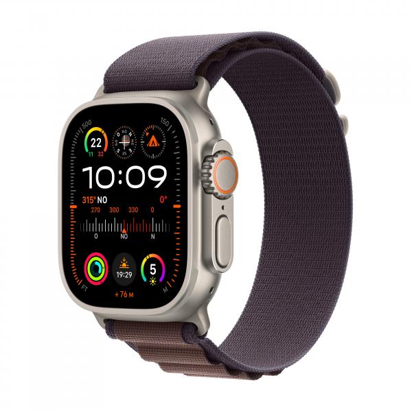 Apple Watch Ultra 2 GPS + Cellular, Cassa 49m in Titanio con Indigo Alpine Loop - Small - EUROBABYLON