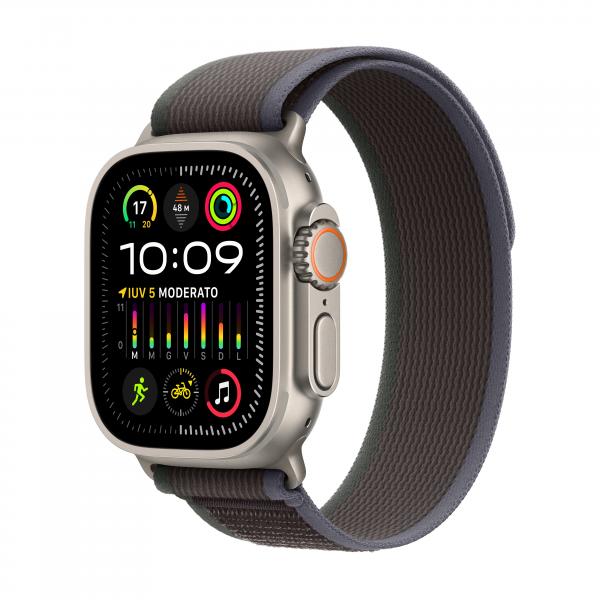 Apple Watch Ultra 2 GPS + Cellular, Cassa 49m in Titanio con Blu/Nero Trail Loop - M/L - EUROBABYLON