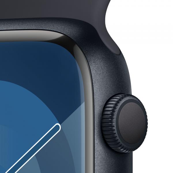 Apple Watch Series 9 GPS Cassa 45mm in Alluminio Mezzanotte con Cinturino Sport Mezzanotte - S/M - EUROBABYLON