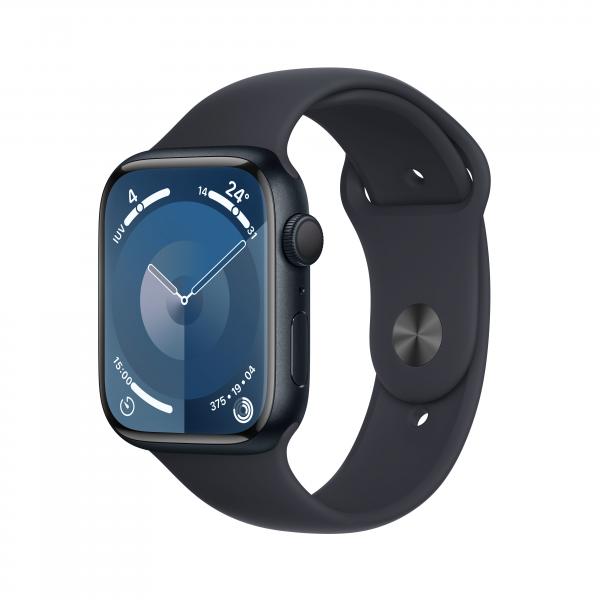 Apple Watch Series 9 GPS Cassa 45mm in Alluminio Mezzanotte con Cinturino Sport Mezzanotte - S/M - EUROBABYLON