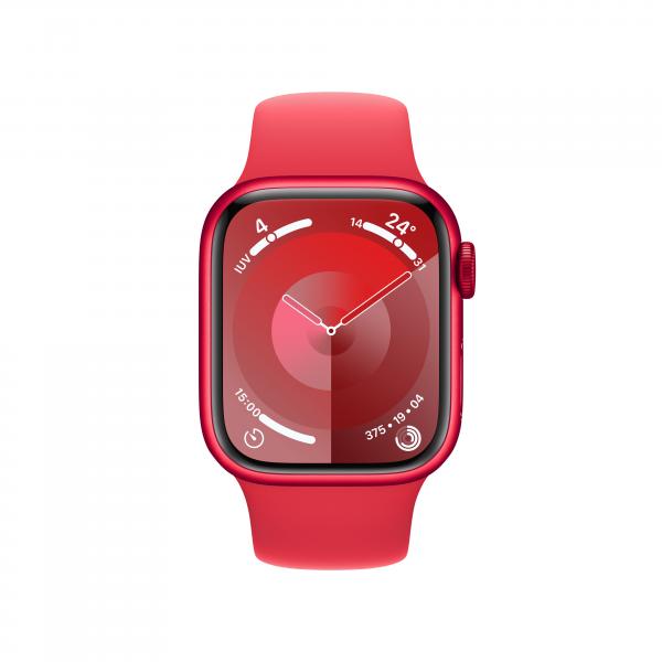 Apple Watch Series 9 GPS Cassa 41m in Alluminio (PRODUCT)RED con Cinturino Sport Band (PRODUCT)RED - M/L - EUROBABYLON