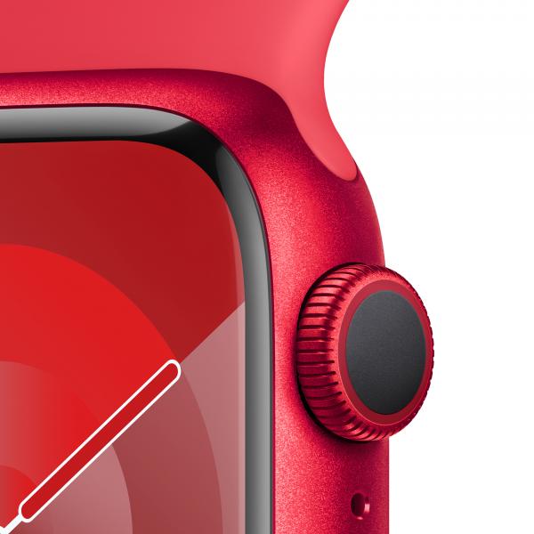 Apple Watch Series 9 GPS Cassa 41m in Alluminio (PRODUCT)RED con Cinturino Sport Band (PRODUCT)RED - M/L - EUROBABYLON