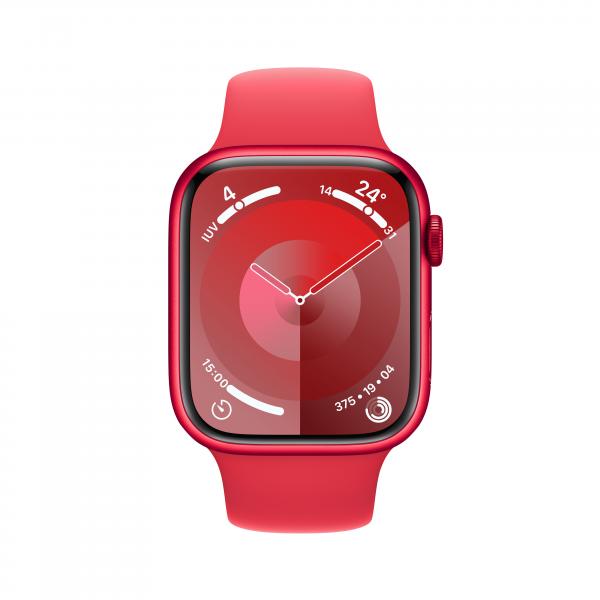 Apple Watch Series 9 GPS Cassa 45m in Alluminio (PRODUCT)RED con Cinturino Sport Band (PRODUCT)RED - S/M - EUROBABYLON