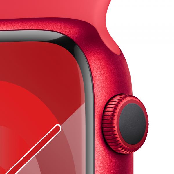 Apple Watch Series 9 GPS Cassa 45m in Alluminio (PRODUCT)RED con Cinturino Sport Band (PRODUCT)RED - S/M - EUROBABYLON