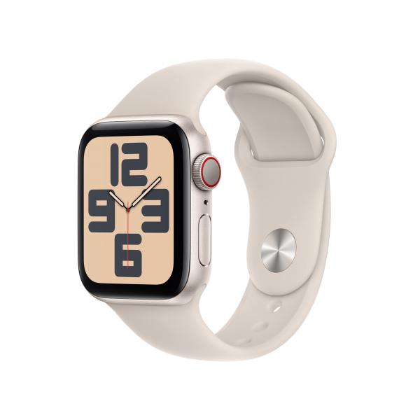 Apple Watch SE GPS + Cellular Cassa 40mm in Alluminio Galassia con Cinturino Sport Galassia - M/L - EUROBABYLON