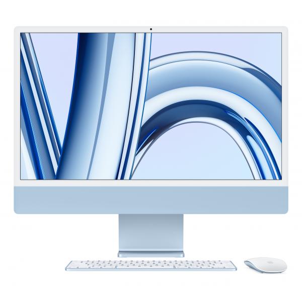 Apple iMac con Retina 24'' Display 4.5K M3 chip con 8-core CPU e 8-core GPU, 256GB SSD - Blu - EUROBABYLON