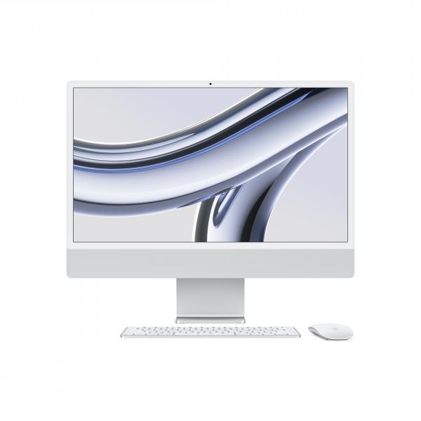Apple iMac mit Retina 24-Zoll-Display, 4,5K-M3-Chip mit 8-Kern-CPU und 10-Kern-GPU, 256 GB SSD – Silber