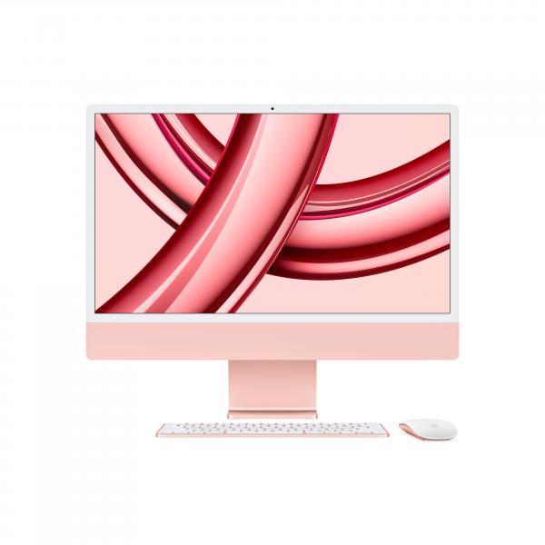 Apple iMac con Retina 24'' Display 4.5K M3 chip con 8-core CPU e 10-core GPU, 256GB SSD - Rosa - EUROBABYLON