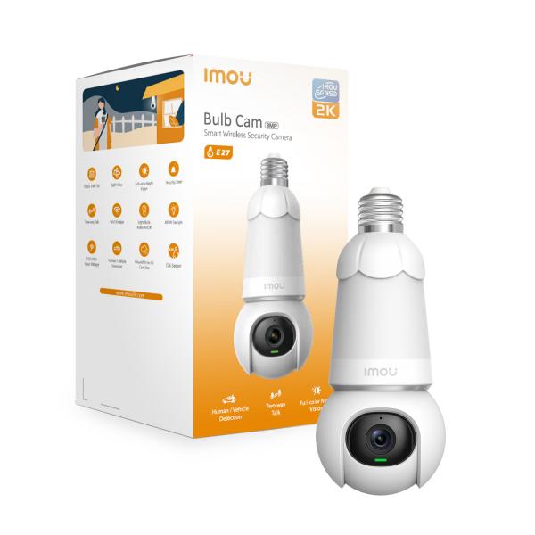 Imou Bulb Cam Telecamera di sicurezza motorizzata con attacco E27 con luce da 3W. Ottima per box, garage, dentro casa - EUROBABYLON