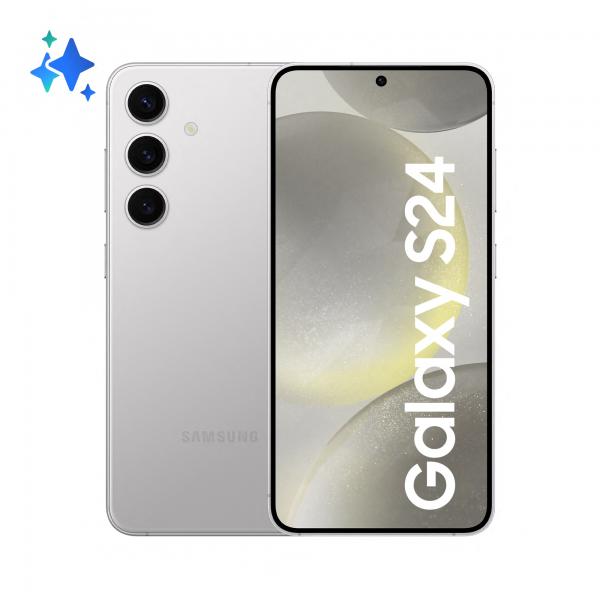 Samsung Galaxy S24 AI Smartphone, 6.2'' FHD+ Dynamic AMOLED 2X Display, 50MP Camera, 8GB RAM, 128GB, 4,000 mAh, Marble Gray