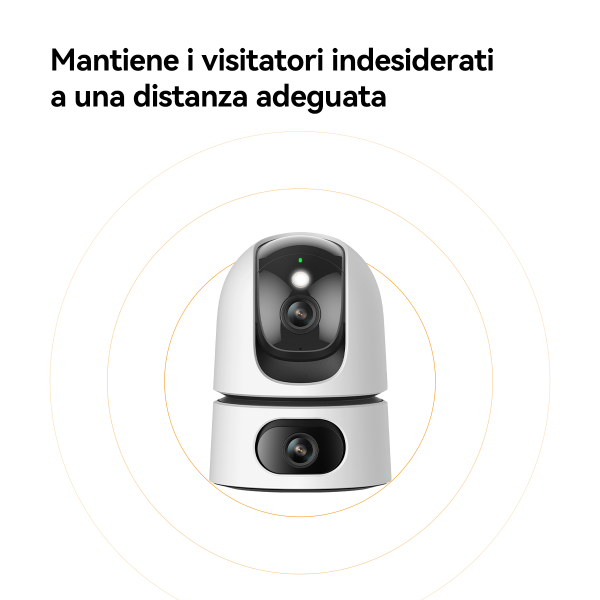 Imou Ranger Dual Telecamera da interno 10Mp con doppia ottica. Ottica fissa da 5Mp ed ottica motorizzata da 5Mp. Riconoscimento umano, animale e movimento - EUROBABYLON