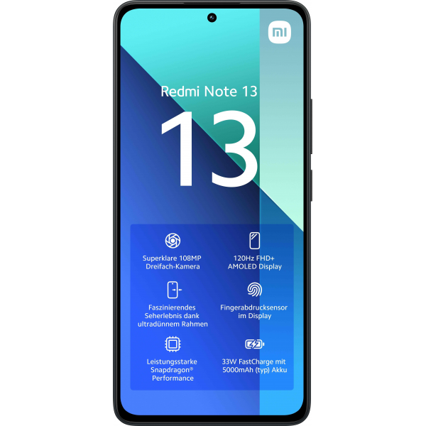 Xiaomi Redmi Note 13 16,9 cm (6.67") Dual SIM ibrida Android 13 4G USB tipo-C 6 GB 128 GB 5000 mAh Nero - EUROBABYLON