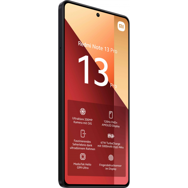 Xiaomi Redmi Note 13 Pro 16,9 cm (6.67") Dual SIM ibrida Android 13 4G USB tipo-C 8 GB 256 GB 5000 mAh Nero